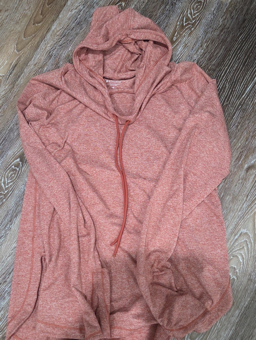 Athleta Lightweight Hooded Pullover in Dusty Rose Size Medium